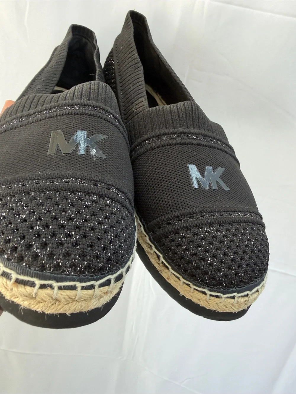 Michael Kors Men’s Black Knit Slip-On Espadrilles